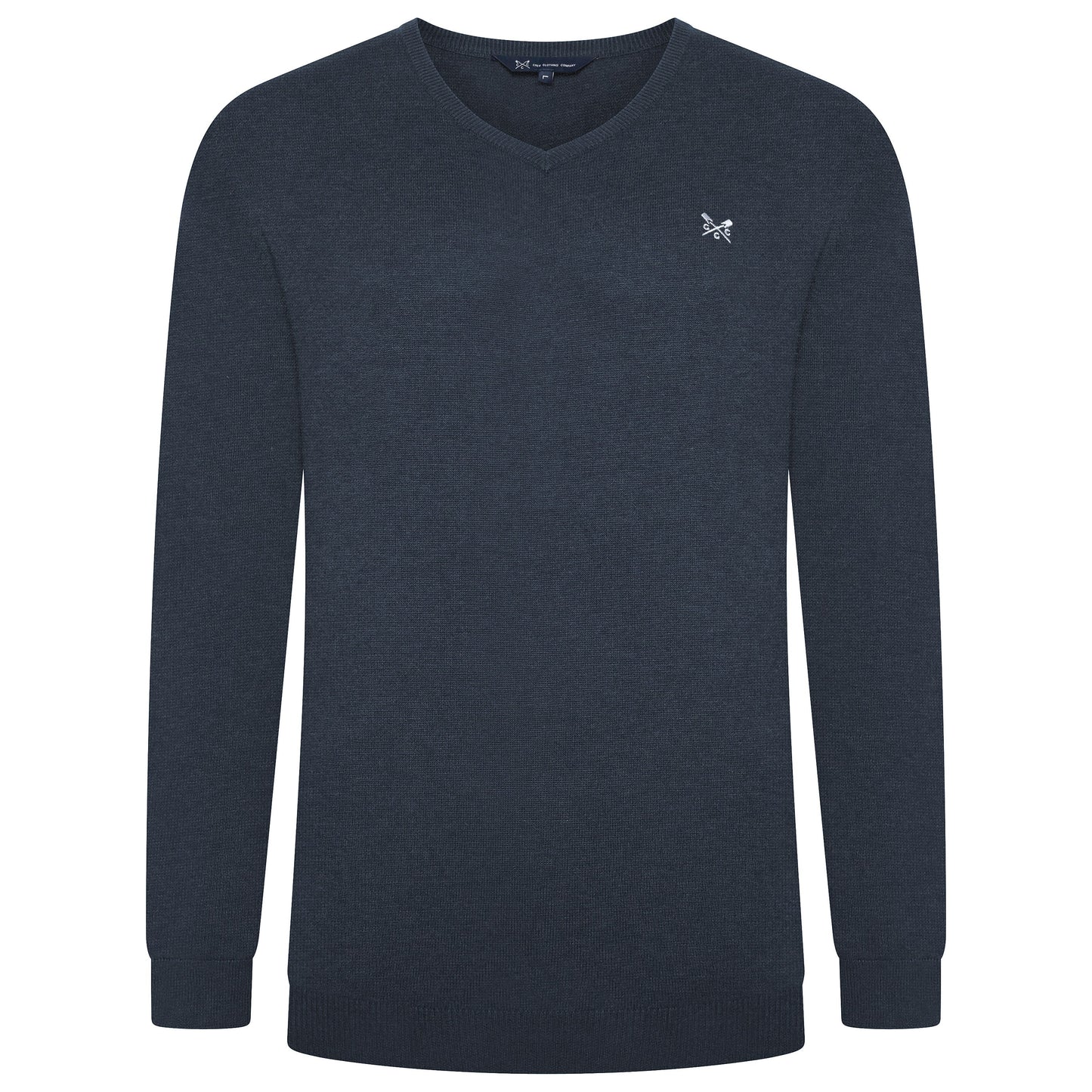 Crew Clothing Mens V Neck Jumper Cotton Knit Sweater Casual Regular Fit - QHA UK