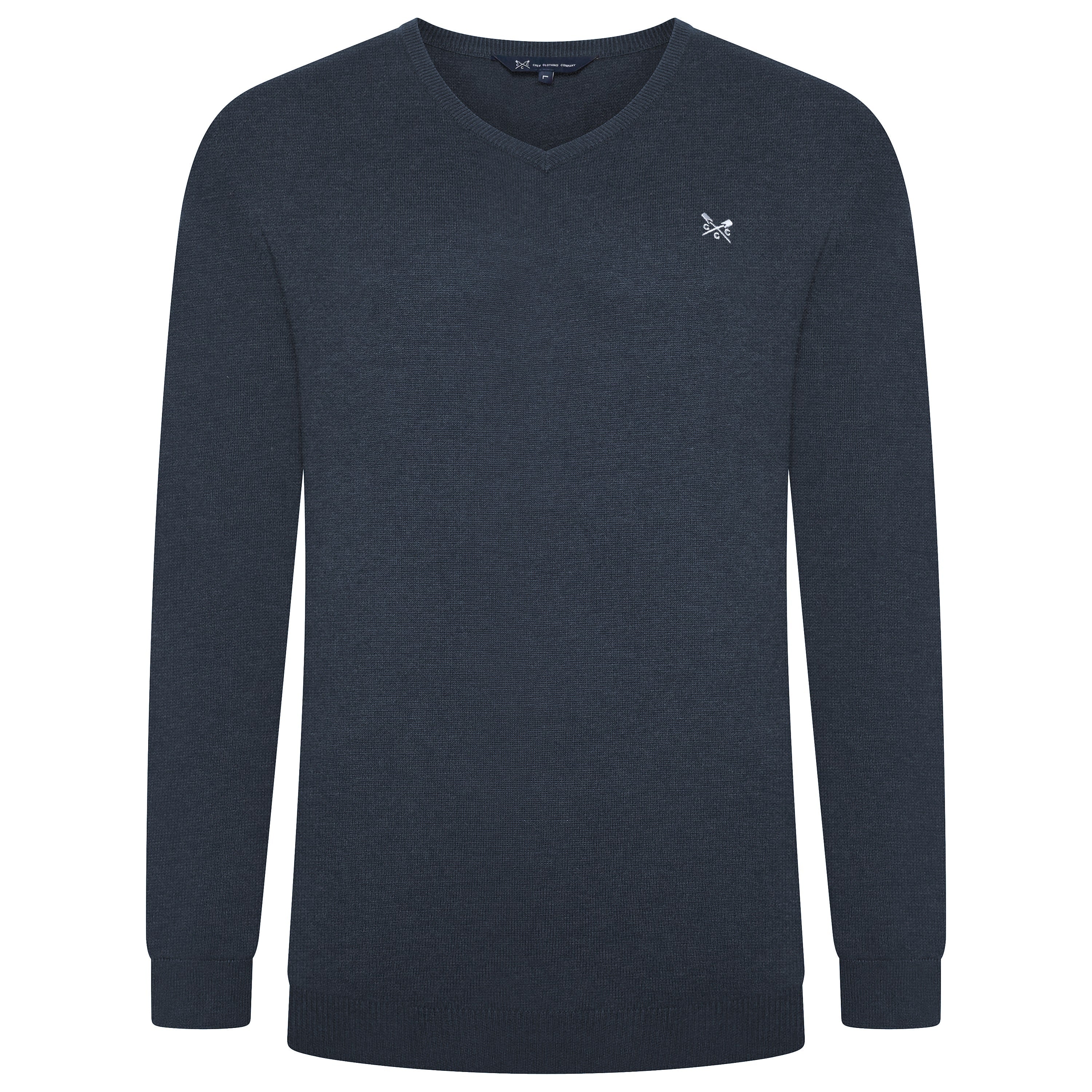 Crew Clothing Mens V Neck Jumper Cotton Knit Sweater Casual Regular Fit