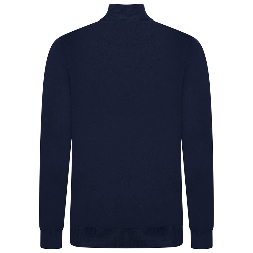 Mens Jacamo Quarter Zip Jumper Cotton Lightweight Knit Pullover S-6XL - QHA UK