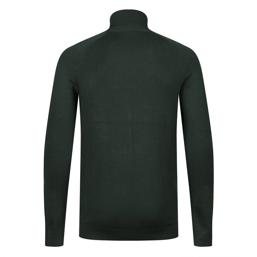 City Comfort Mens Turtle Roll Neck Jumper Lightweight Knit Sweater Casual Top - QHA UK