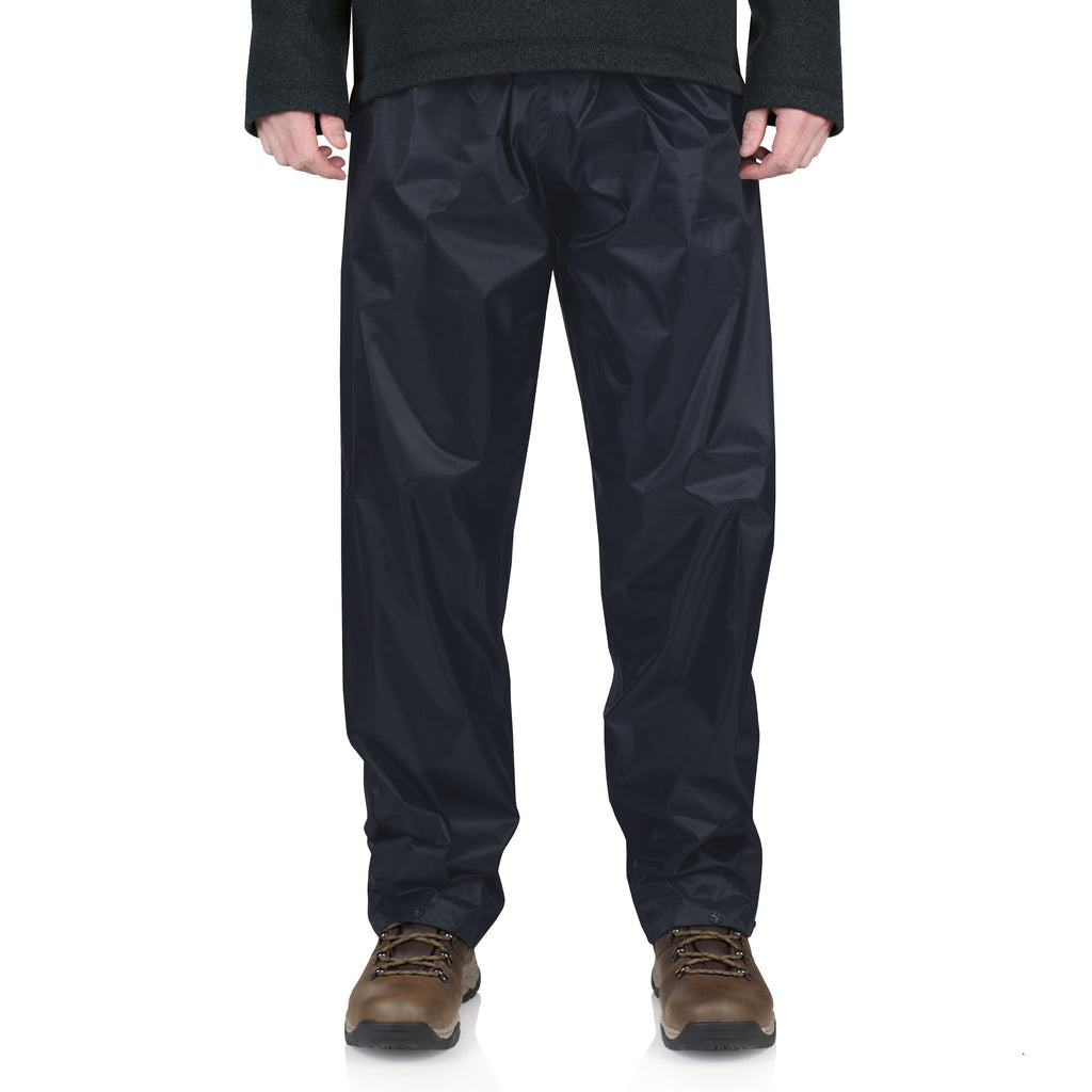 Waterproof Over Trousers Mens Work Rain Pants Hiking Fishing PVC UK - QHA UK