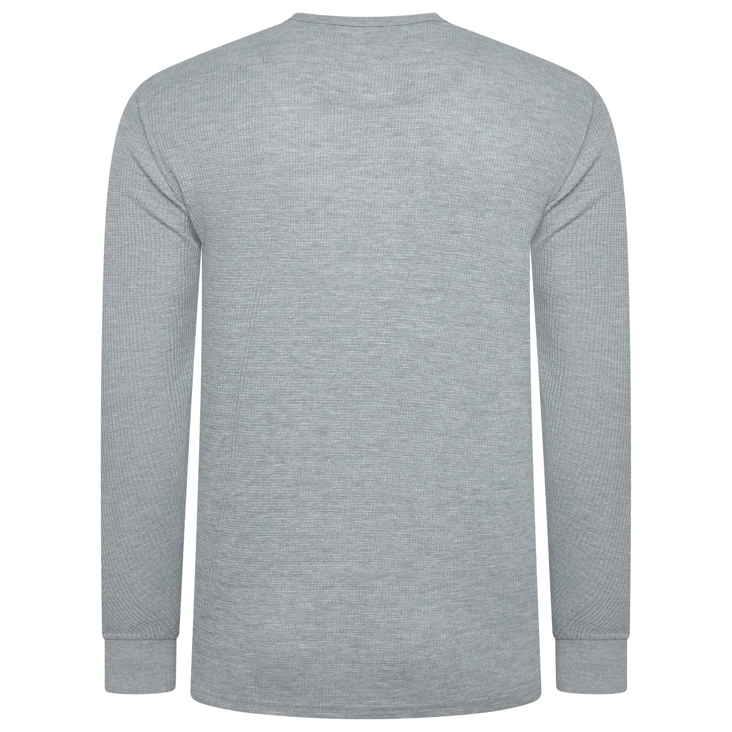 ONE Mens Waffle Knit Long Sleeve T-Shirt Cotton Crew Neck Casual Top - QHA UK