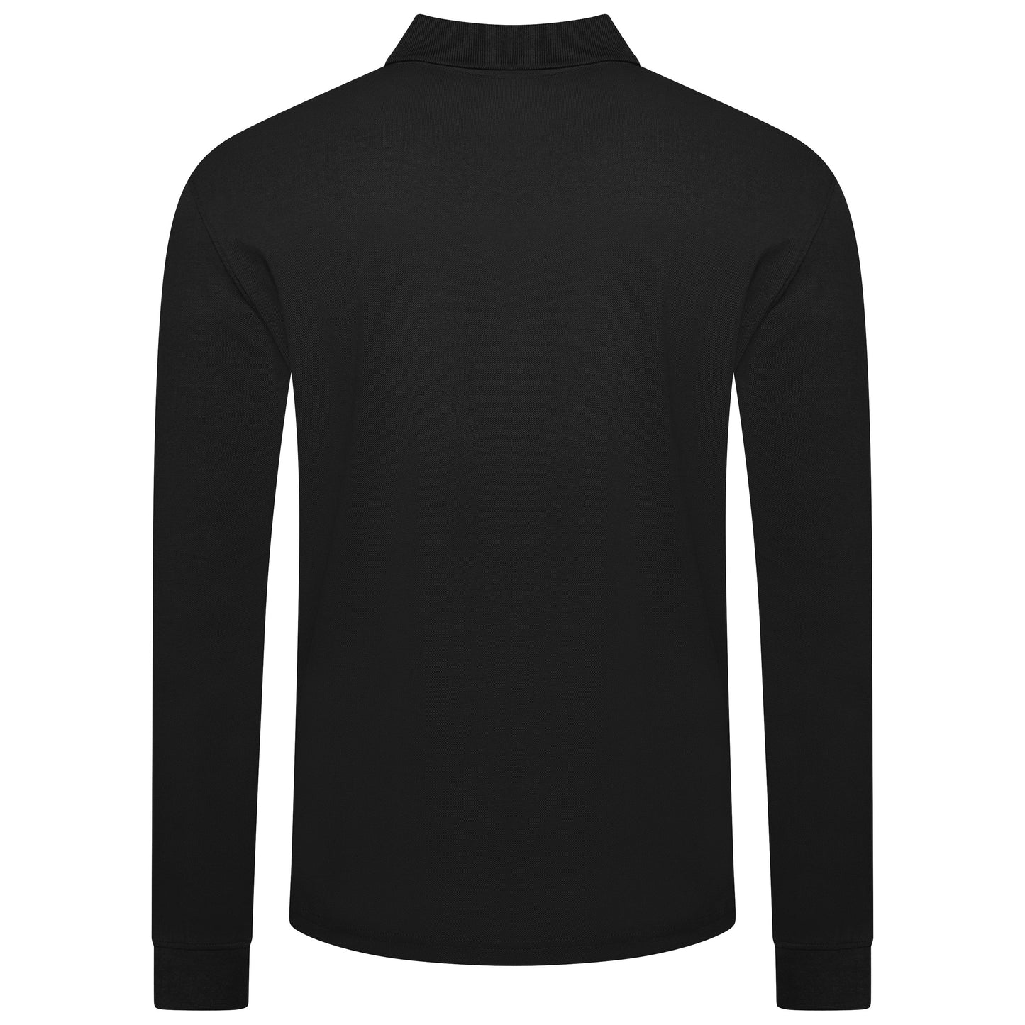 Evryone Mens Long Sleeve Pique Polo Shirt Cotton Regular Fit Casual Work Top - QHA UK
