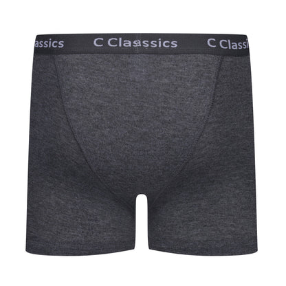 C Classics Mens 3 Pack Boxer Shorts Button Fly Cotton Rich Comfort Fit Underwear - QHA UK