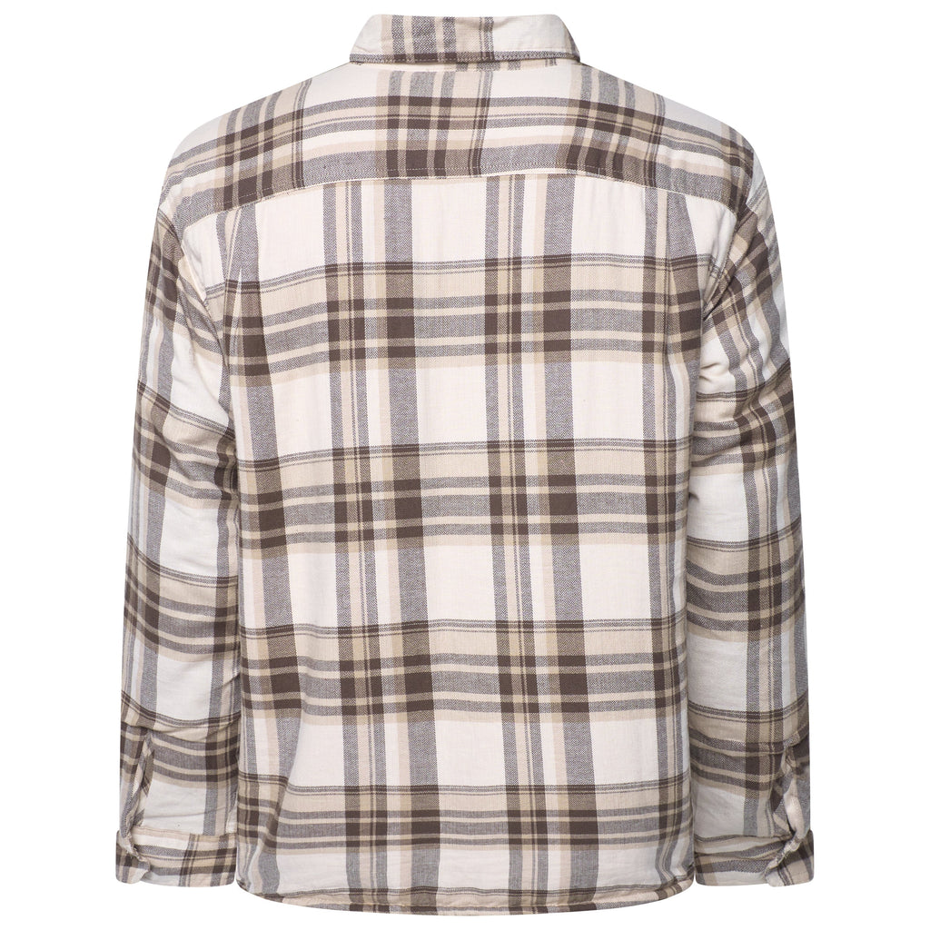 Wrangler Mens Sherpa Lined Flannel Shirt Jacket Check Fleece Warm Overshirt