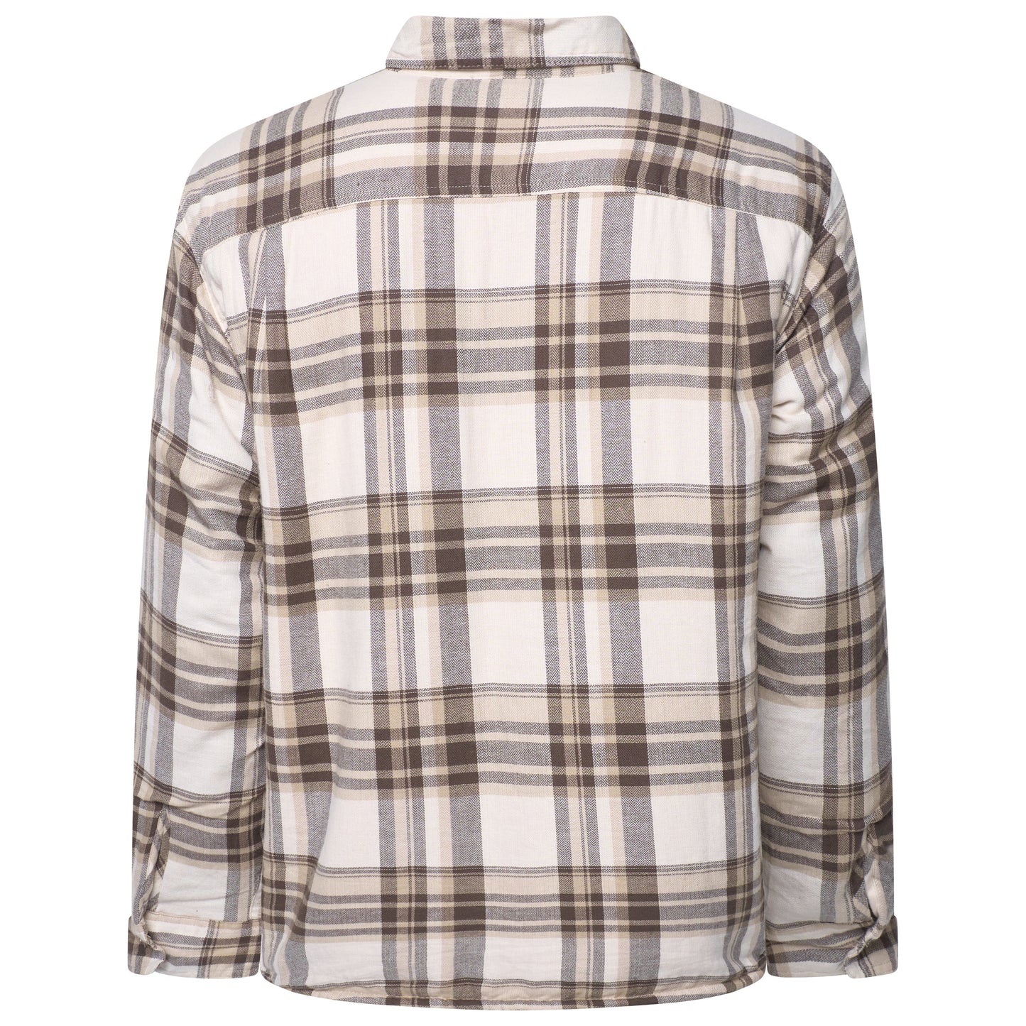 Wrangler Mens Sherpa Lined Flannel Shirt Jacket Check Fleece Warm Overshirt - QHA UK