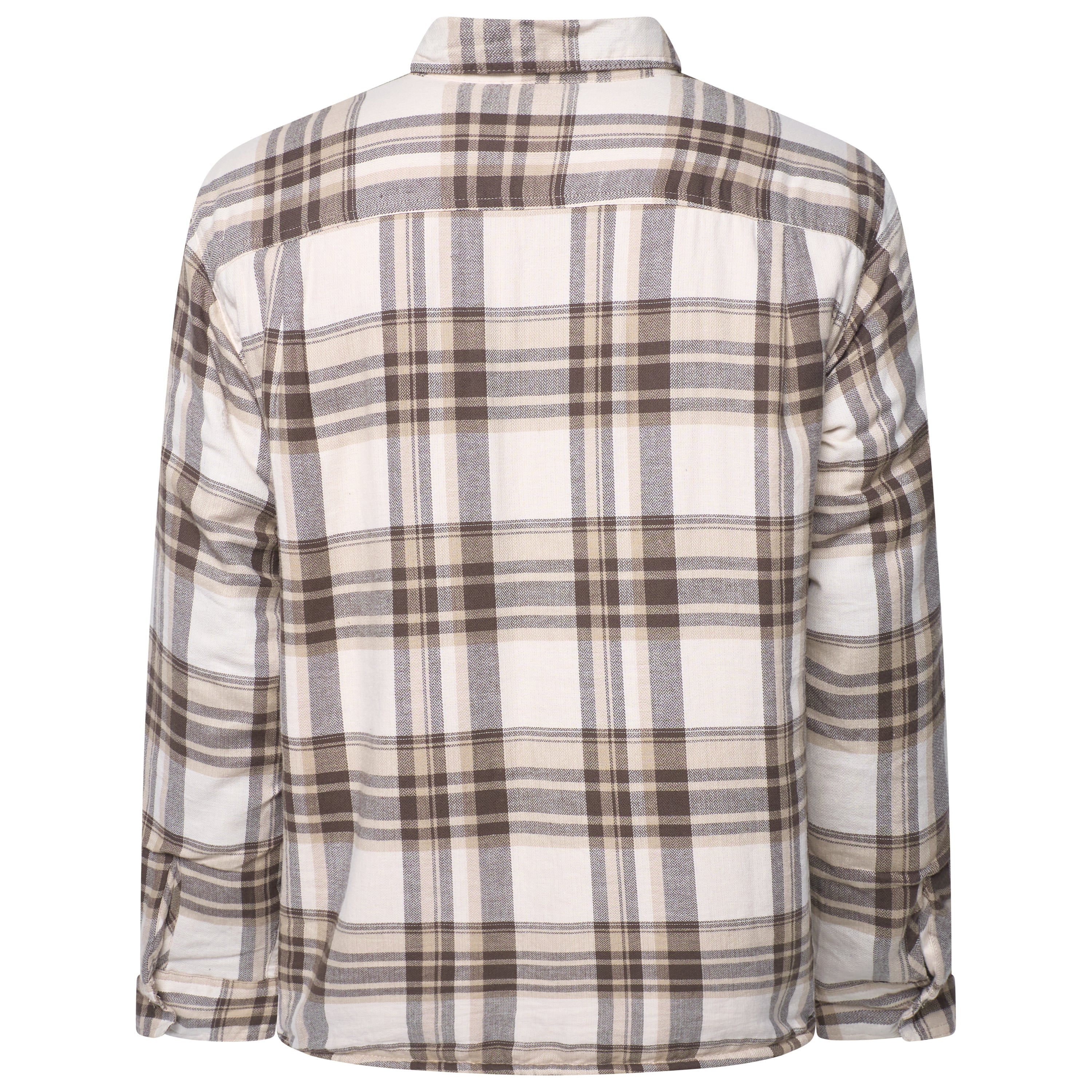 Wrangler Mens Sherpa Lined Flannel Shirt Jacket Check Fleece Warm Overshirt
