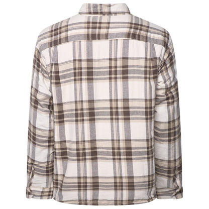 Wrangler Mens Sherpa Lined Flannel Shirt Jacket Check Fleece Warm Overshirt - QHA UK