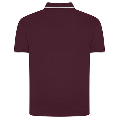Evryone Mens Cotton Polo Shirt Contrast Tipped Short Sleeve Smart Casual Top - QHA UK