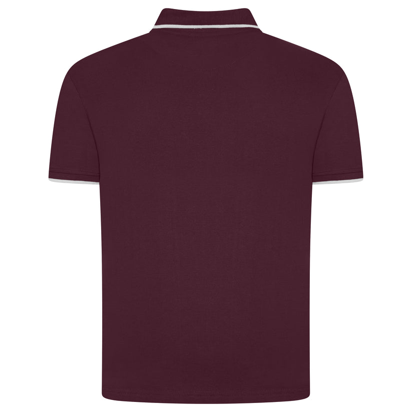 Evryone Mens Cotton Polo Shirt Contrast Tipped Short Sleeve Smart Casual Top - QHA UK