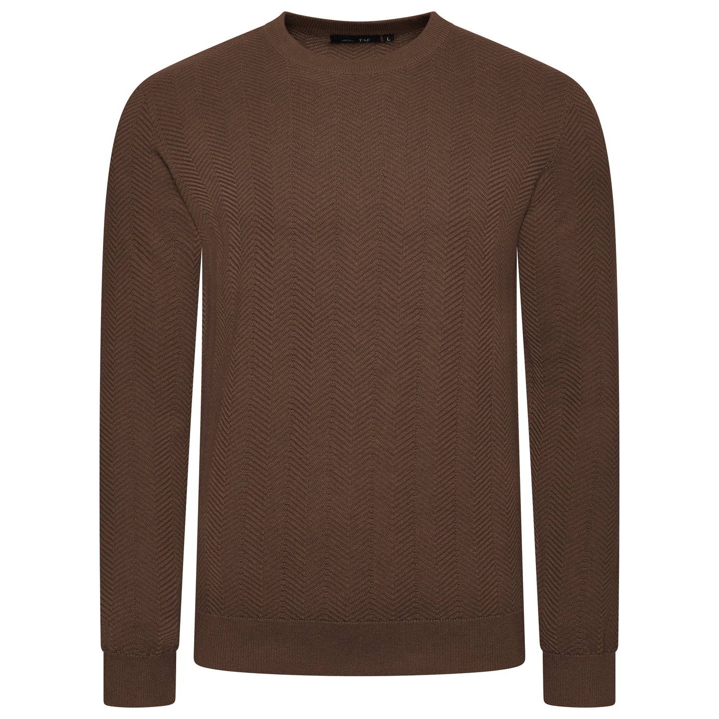Brown sweater on a white background