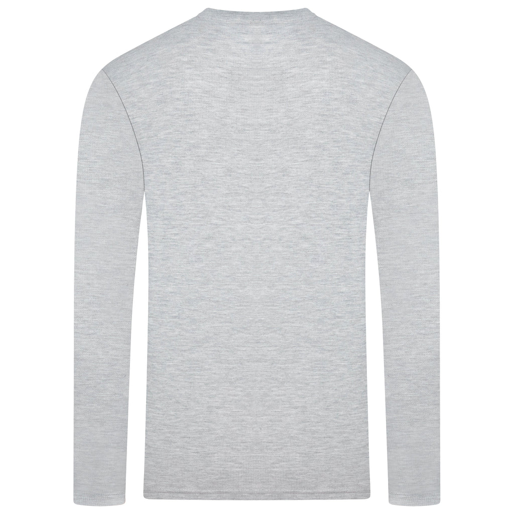 Henley Waffle Knit Long Sleeve Top