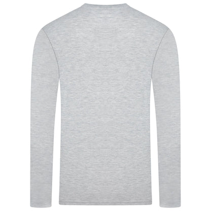 Mens Henley Long Sleeve T Shirt Waffle Knit Cotton Casual Top - QHA UK