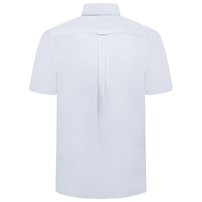 M&S Mens Cotton Oxford Shirt Short Sleeve Button Down Regular Fit - QHA UK