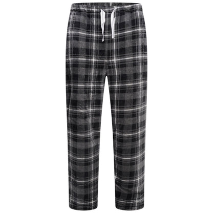 Mens Plush Fleece Lounge Set Pyjama Tracksuit Soft Warm Loungewear - QHA UK