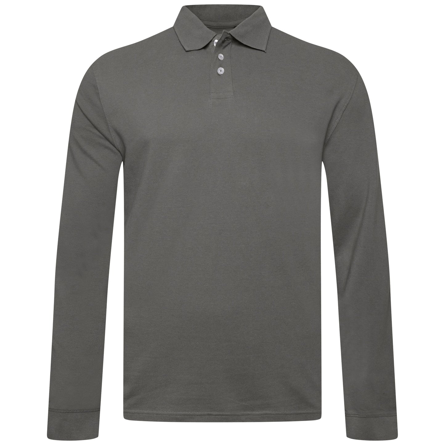 Everett Wales Mens Cotton Pique Long Sleeve Polo Shirt Casual Regular Fit - QHA UK