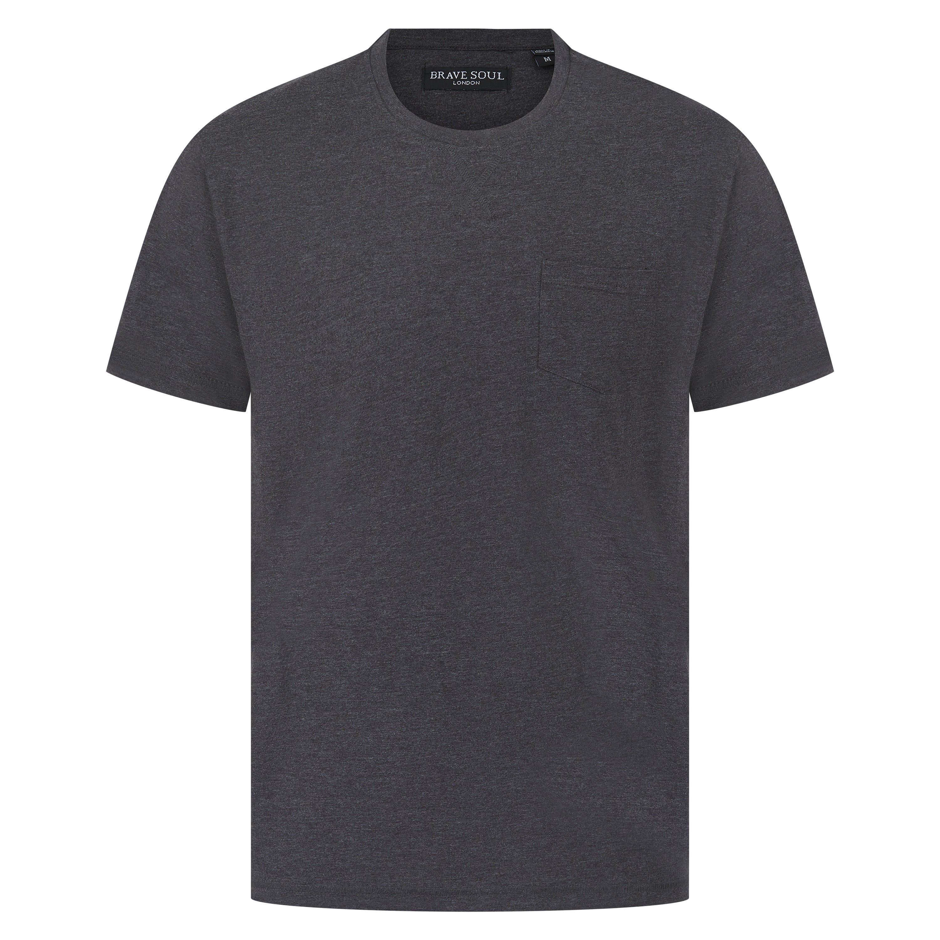 Brave Soul Arkham Crew Neck Pocket T-Shirt