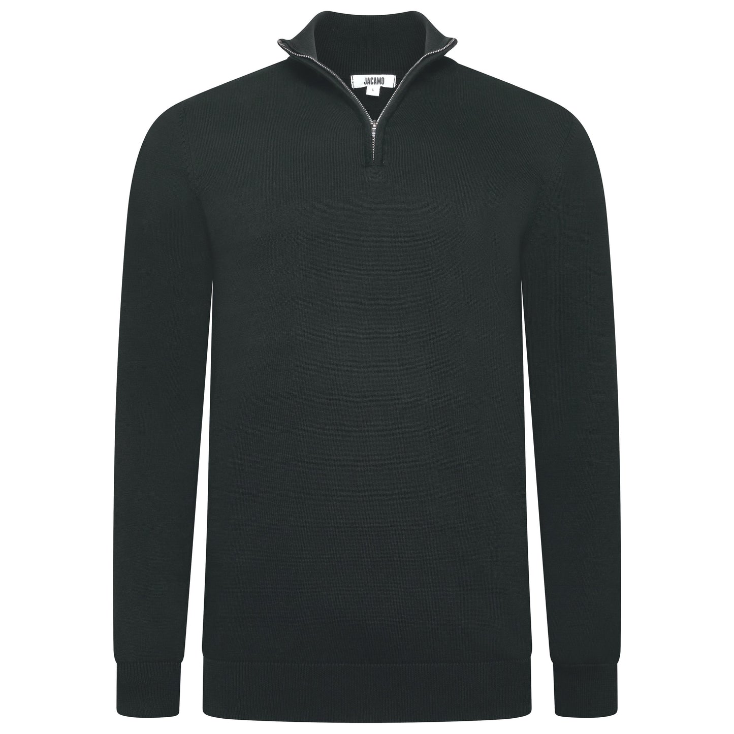 Mens Jacamo Quarter Zip Jumper Cotton Lightweight Knit Pullover S-6XL - QHA UK