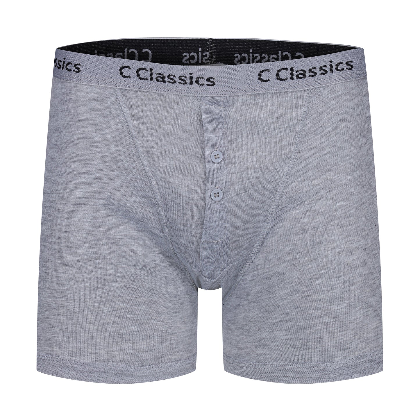 C Classics Mens 3 Pack Boxer Shorts Button Fly Cotton Rich Comfort Fit Underwear - QHA UK