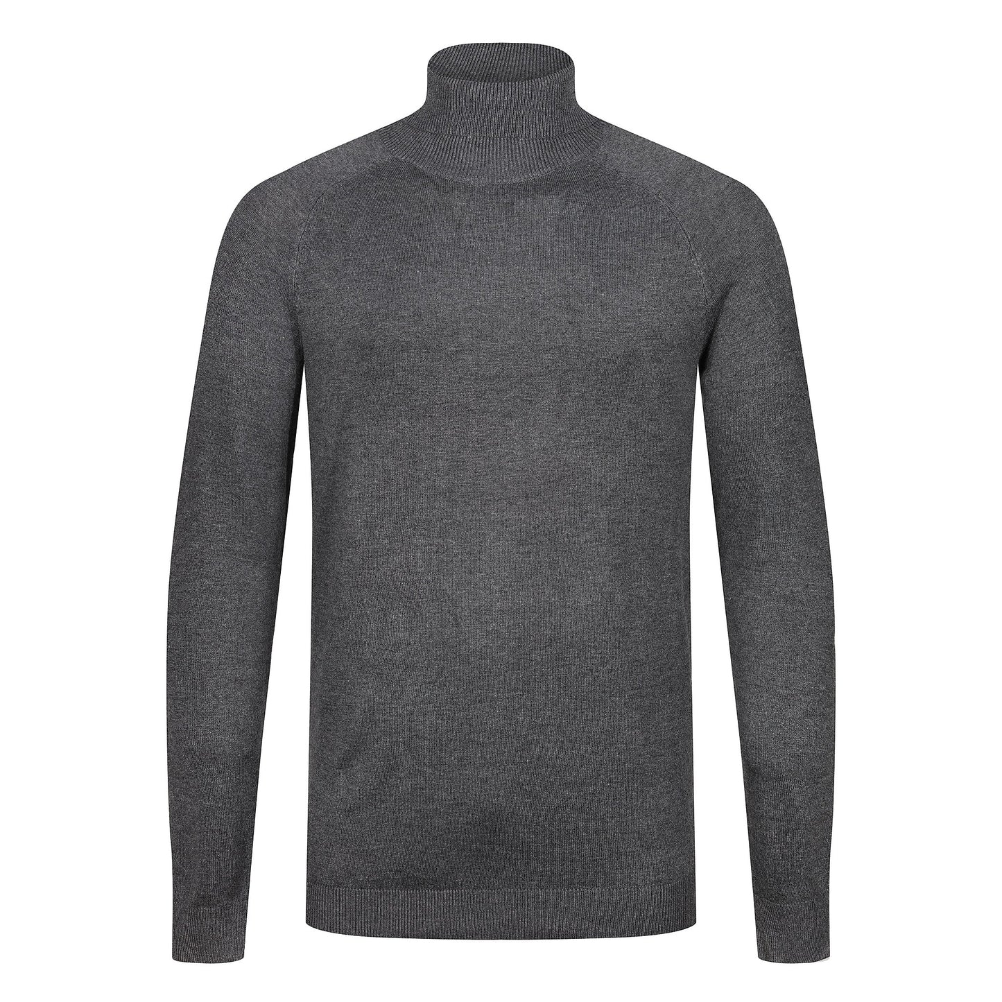 City Comfort Mens Turtle Roll Neck Jumper Lightweight Knit Sweater Casual Top - QHA UK