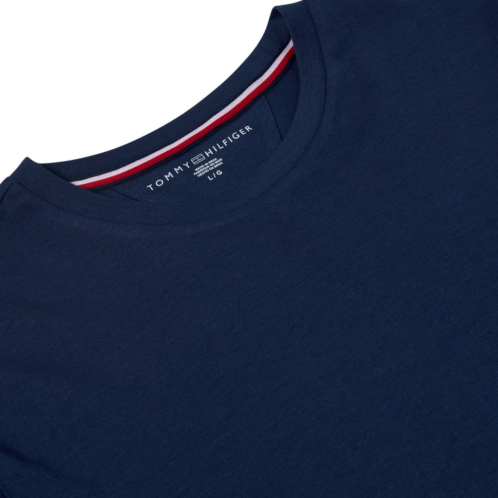 Tommy Hilfiger Mens Embroidered Logo Cotton Crew Neck T-Shirt S-2XL - QHA UK