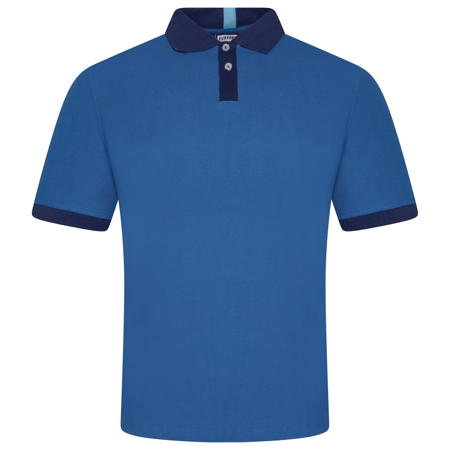 Mens Cotton Polo Shirt Contrast Collar Pique Casual T-Shirt S-2XL UK - QHA UK