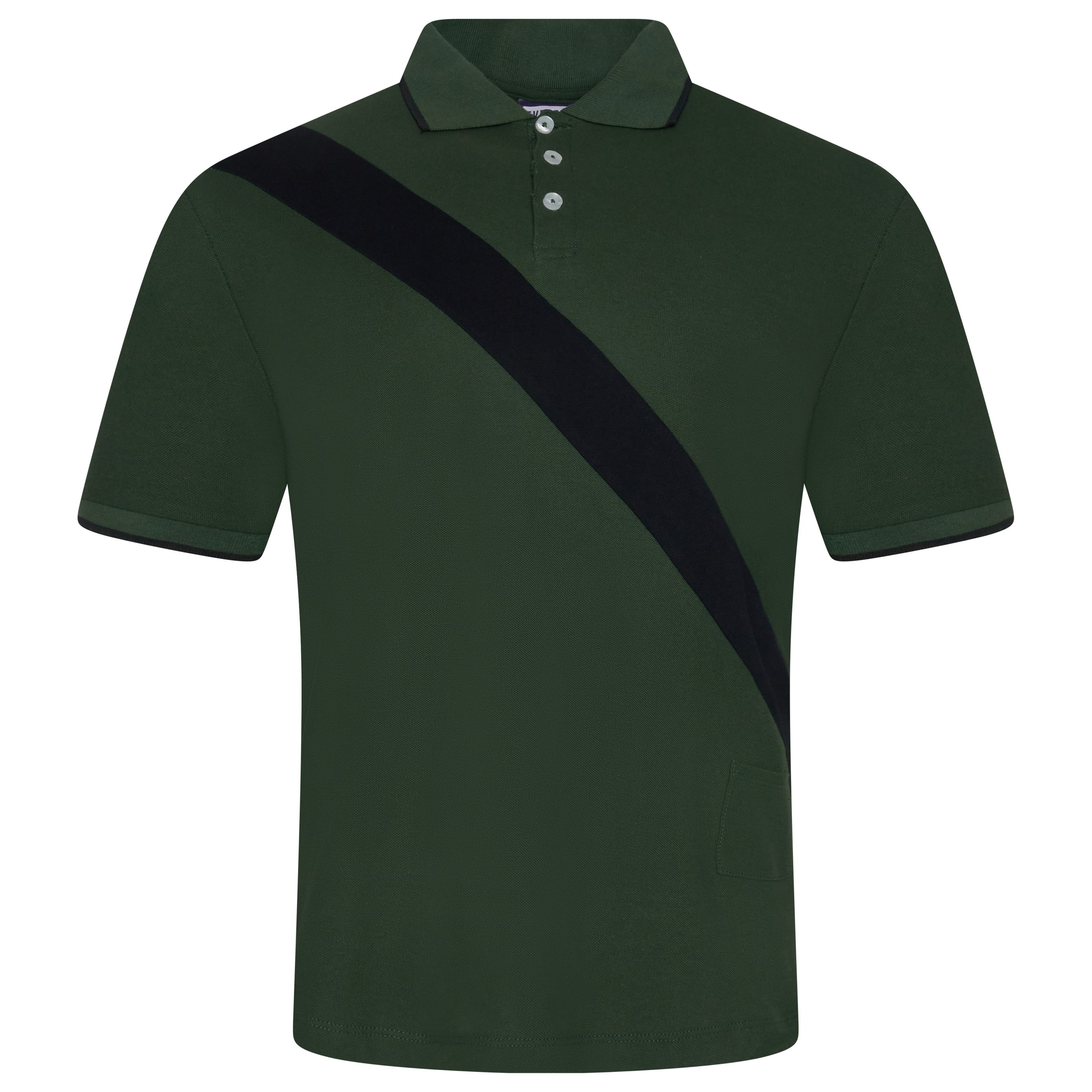 Evryone Contrast Diagonal Stripe Polo Shirt