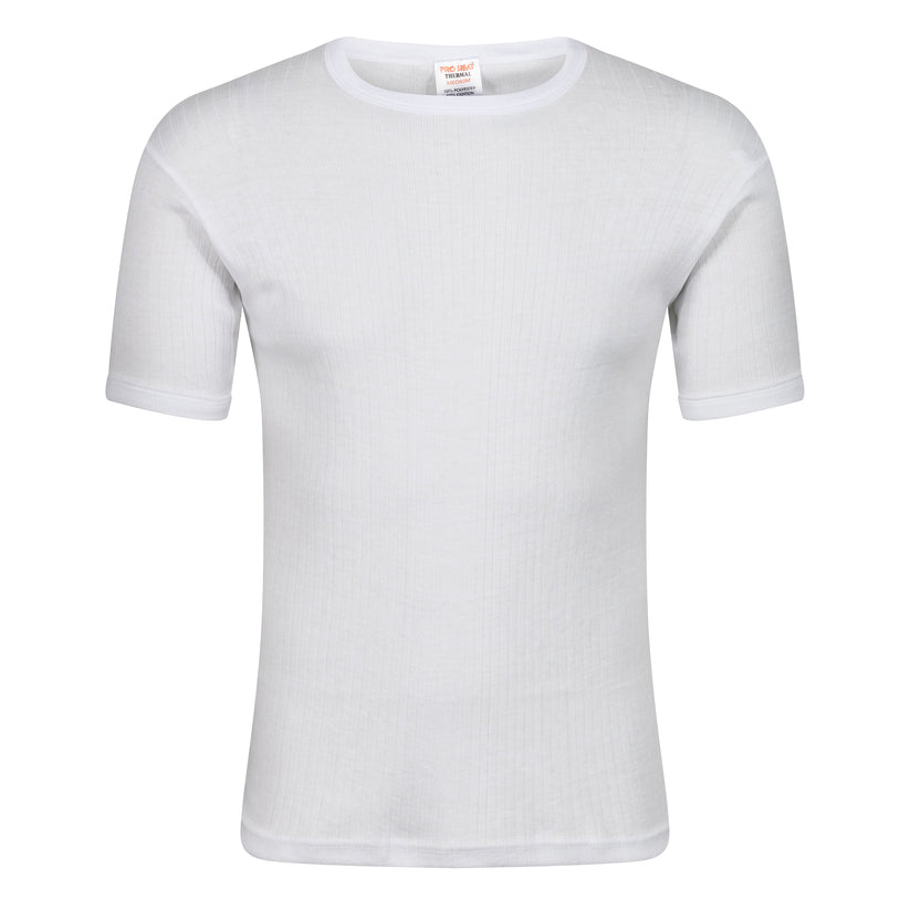 Mens Thermal Short Sleeve T Shirt Warm Base Layer Heat Retention Top - QHA UK
