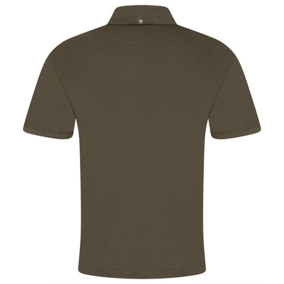 Evryone Mens Cotton Pique Polo Shirt Button Collar Short Sleeve Casual Top - QHA UK