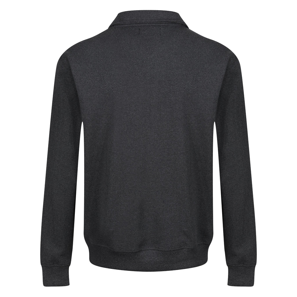 Mens Quarter Zip Sweatshirt Fleece Pullover Work Jumper Cotton Blend - QHA UK