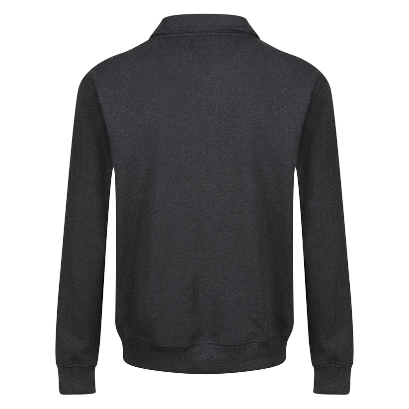 Mens Quarter Zip Sweatshirt Fleece Pullover Work Jumper Cotton Blend - QHA UK