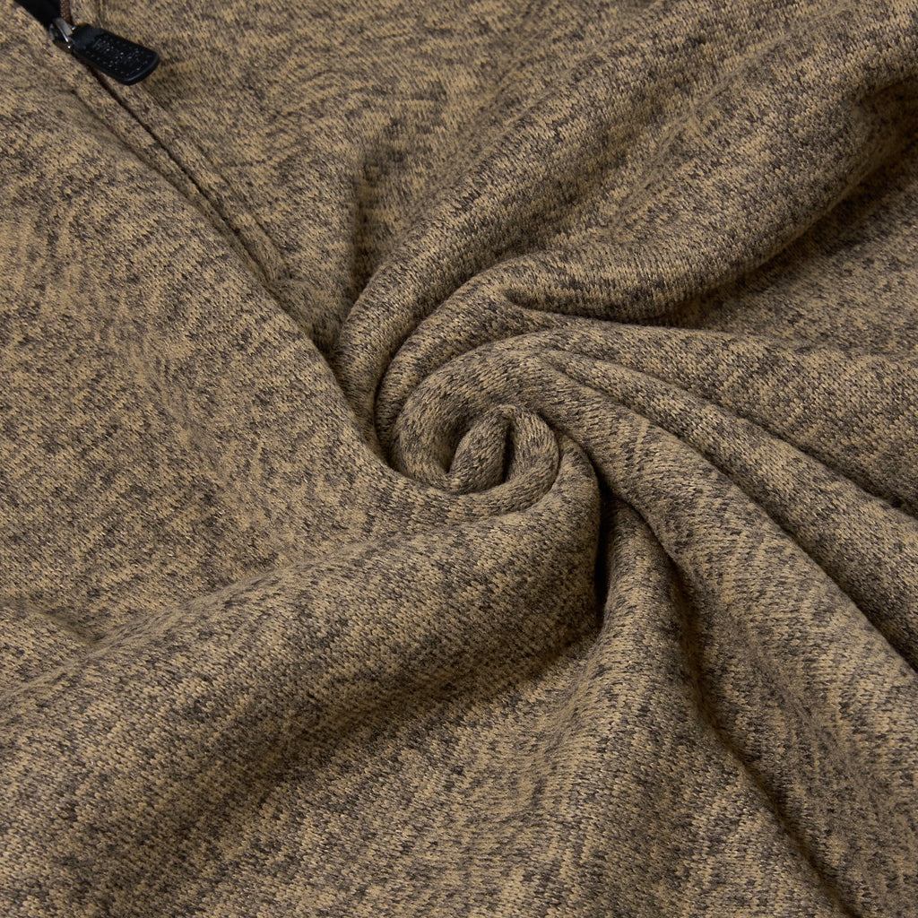 Wrangler Authentics Mens Quarter Zip Fleece Jumper Marl Pullover Top RRP: 45 - QHA UK