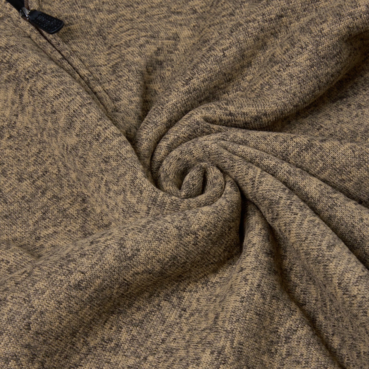 Wrangler Authentics Mens Quarter Zip Fleece Jumper Marl Pullover Top RRP: 45 - QHA UK