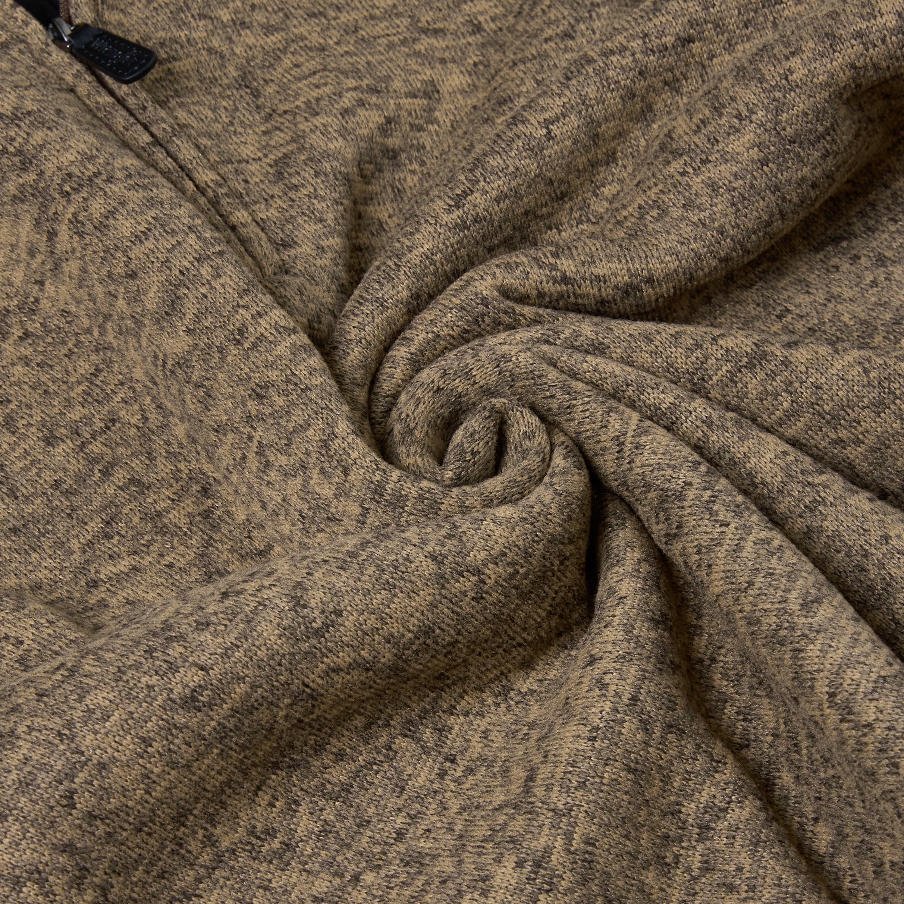 Wrangler Authentics Mens Quarter Zip Fleece Jumper Marl Pullover Top RRP: 45 - QHA UK