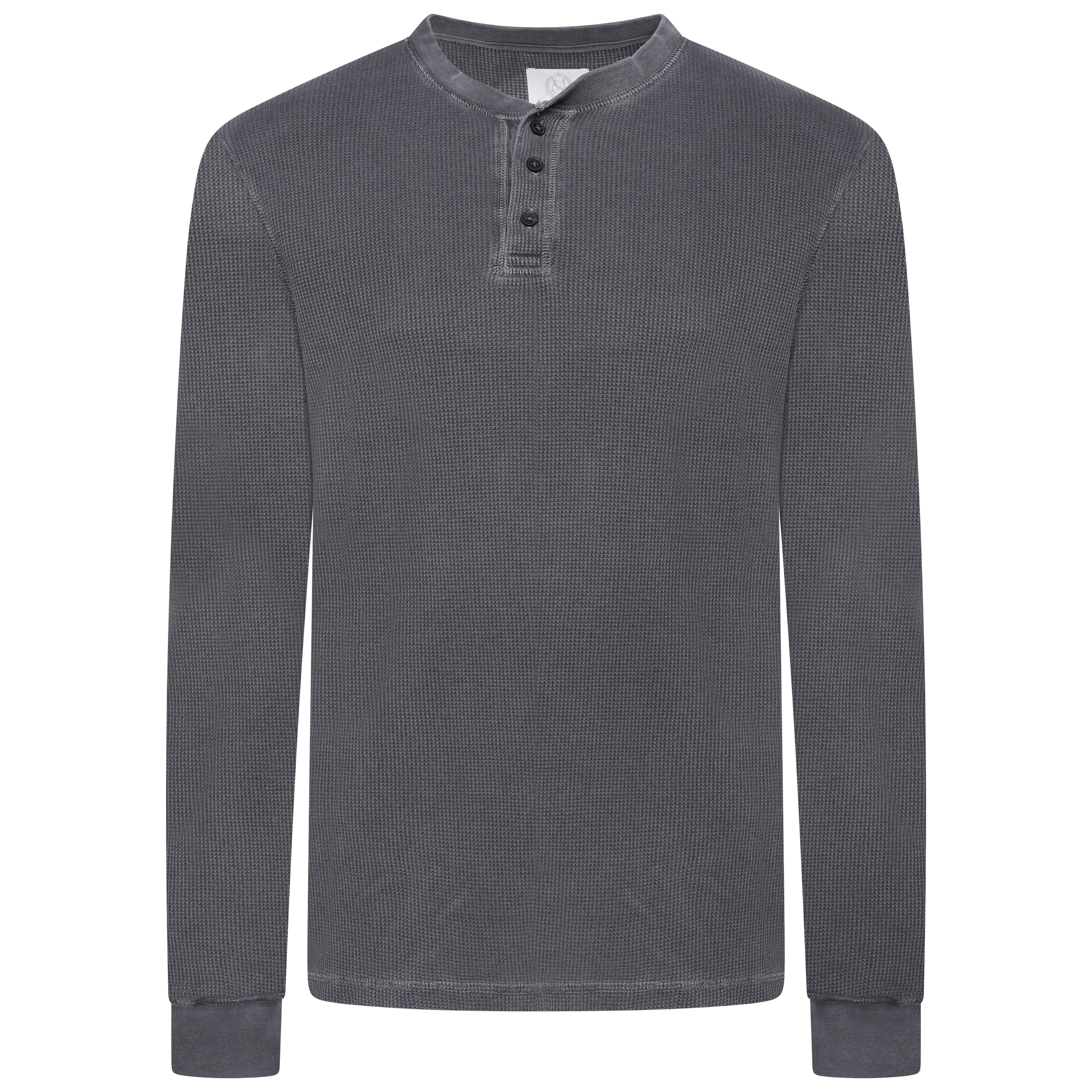 M&S Henley Waffle Long Sleeve Top