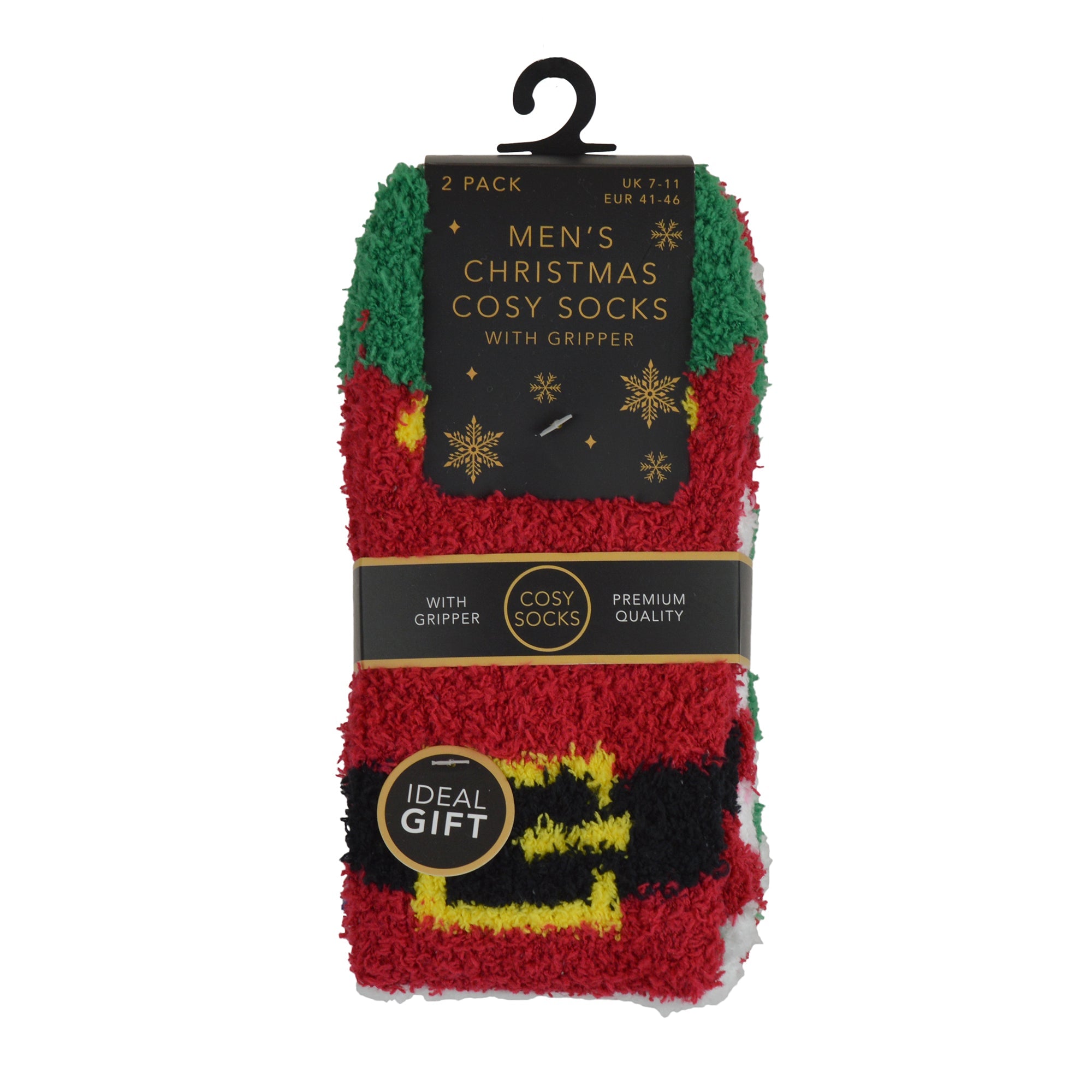 RJM Cosy Christmas 2 Pair Slipper Socks - QHA UK