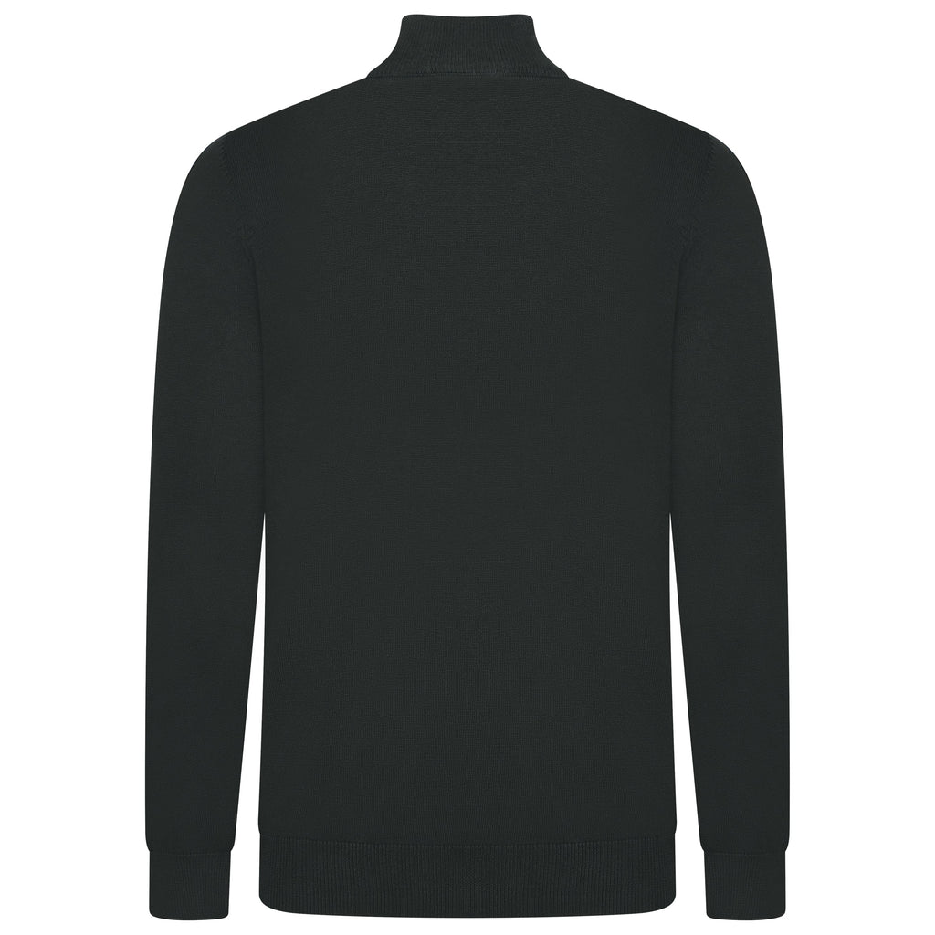Mens Jacamo Quarter Zip Jumper Cotton Lightweight Knit Pullover S-6XL - QHA UK