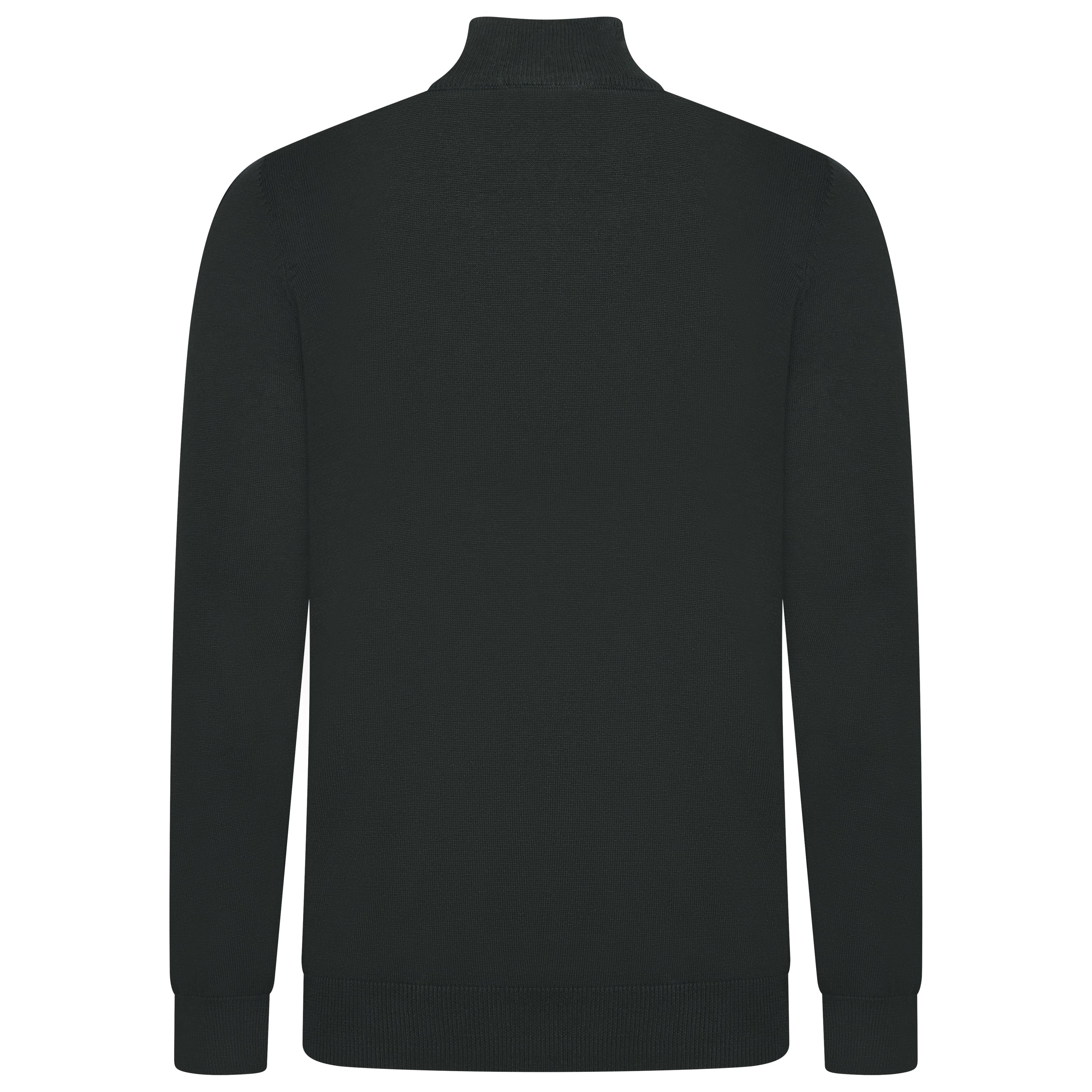 Mens Jacamo Quarter Zip Jumper Cotton Lightweight Knit Pullover S-6XL - QHA UK