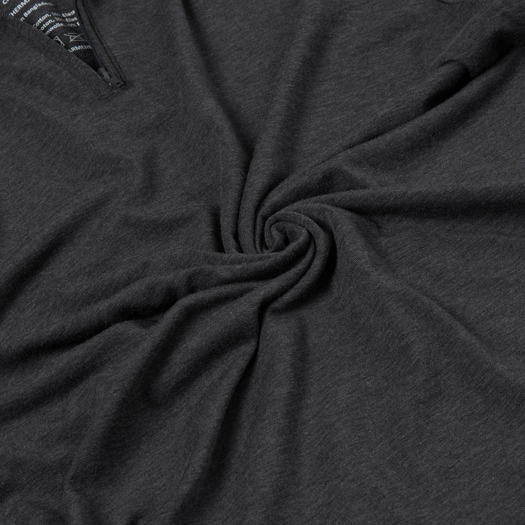 Mens Thermal Quarter Zip Pullover Stretch Lightweight Layering Top