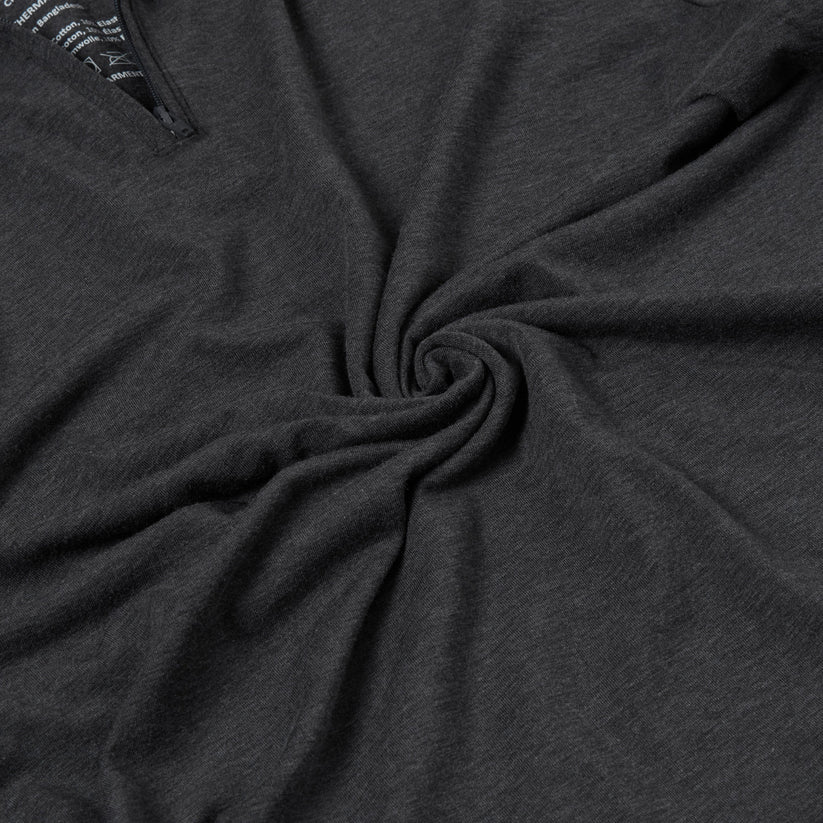 Mens Thermal Quarter Zip Pullover Stretch Lightweight Layering Top - QHA UK