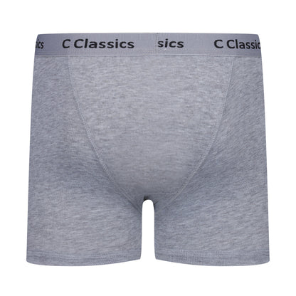 C Classics Mens 3 Pack Boxer Shorts Button Fly Cotton Rich Comfort Fit Underwear - QHA UK