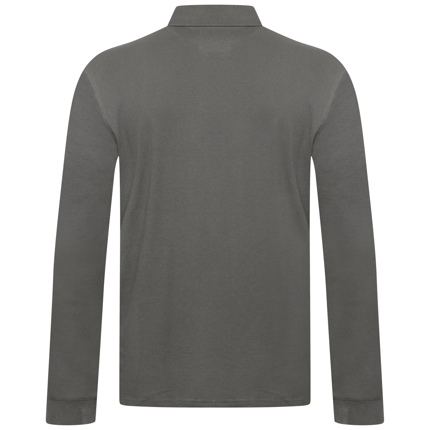 Everett Wales Mens Cotton Pique Long Sleeve Polo Shirt Casual Regular Fit - QHA UK