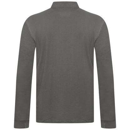 Everett Wales Mens Cotton Pique Long Sleeve Polo Shirt Casual Regular Fit - QHA UK