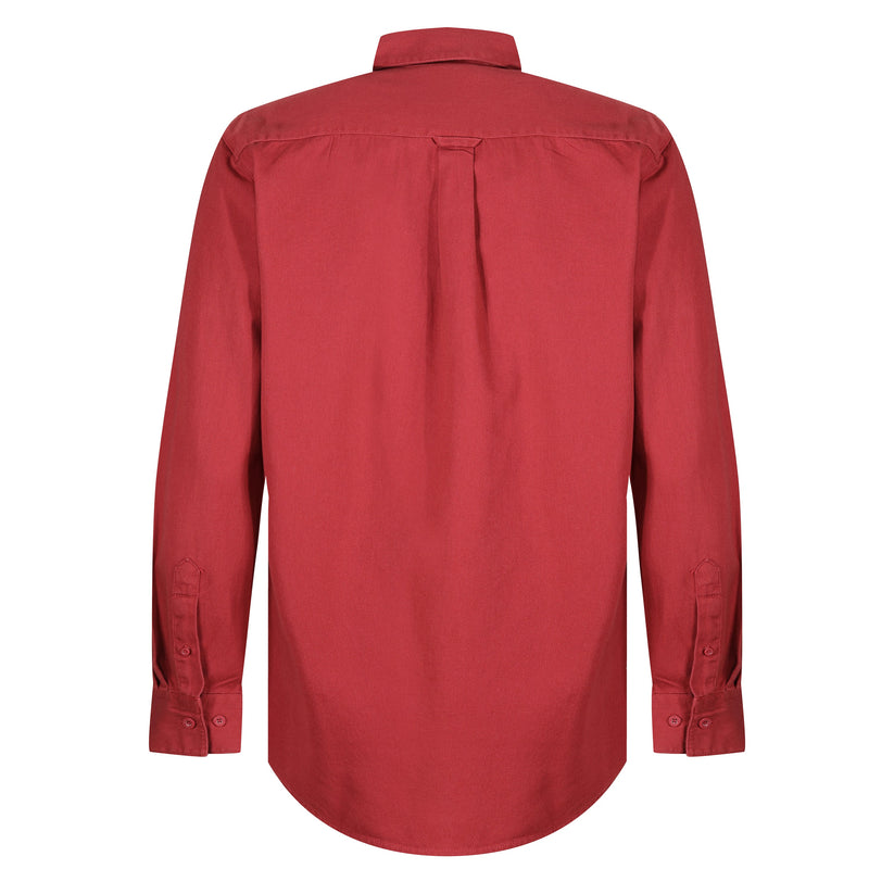 TL London Mens Cotton Button Down Shirt Long Sleeve Smart Casual Work Formal Top - QHA UK