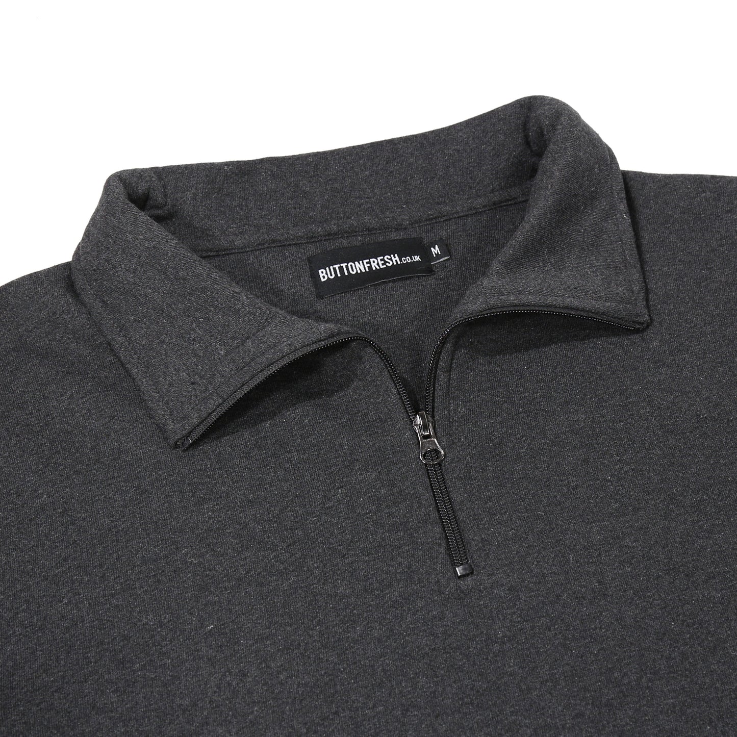 Mens Quarter Zip Sweatshirt Fleece Pullover Work Jumper Cotton Blend - QHA UK