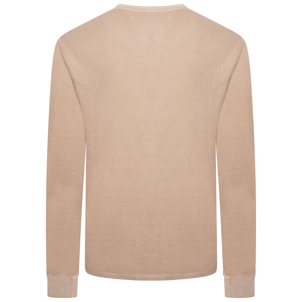 M&S Henley Waffle Long Sleeve Top