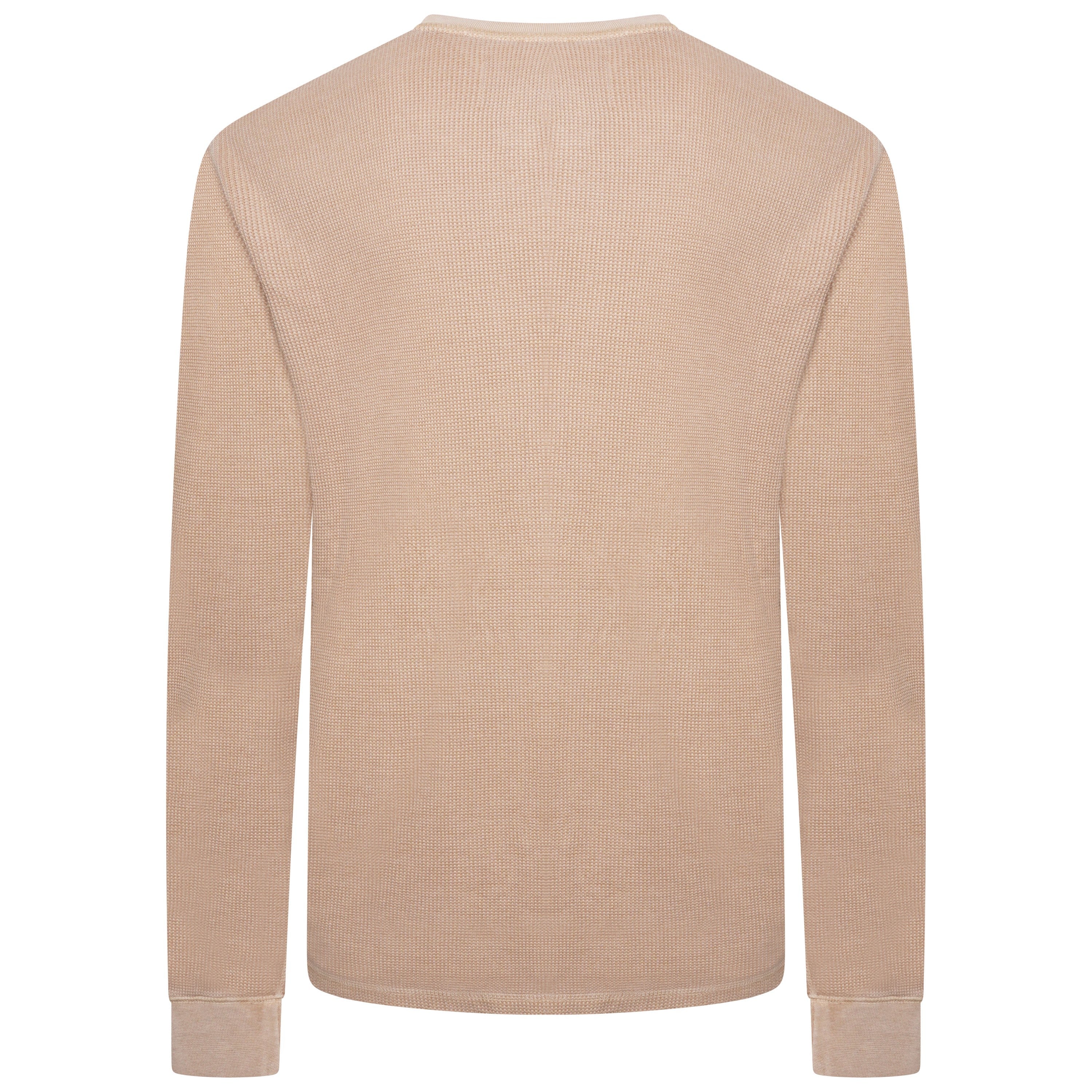 M&S Henley Waffle Long Sleeve Top
