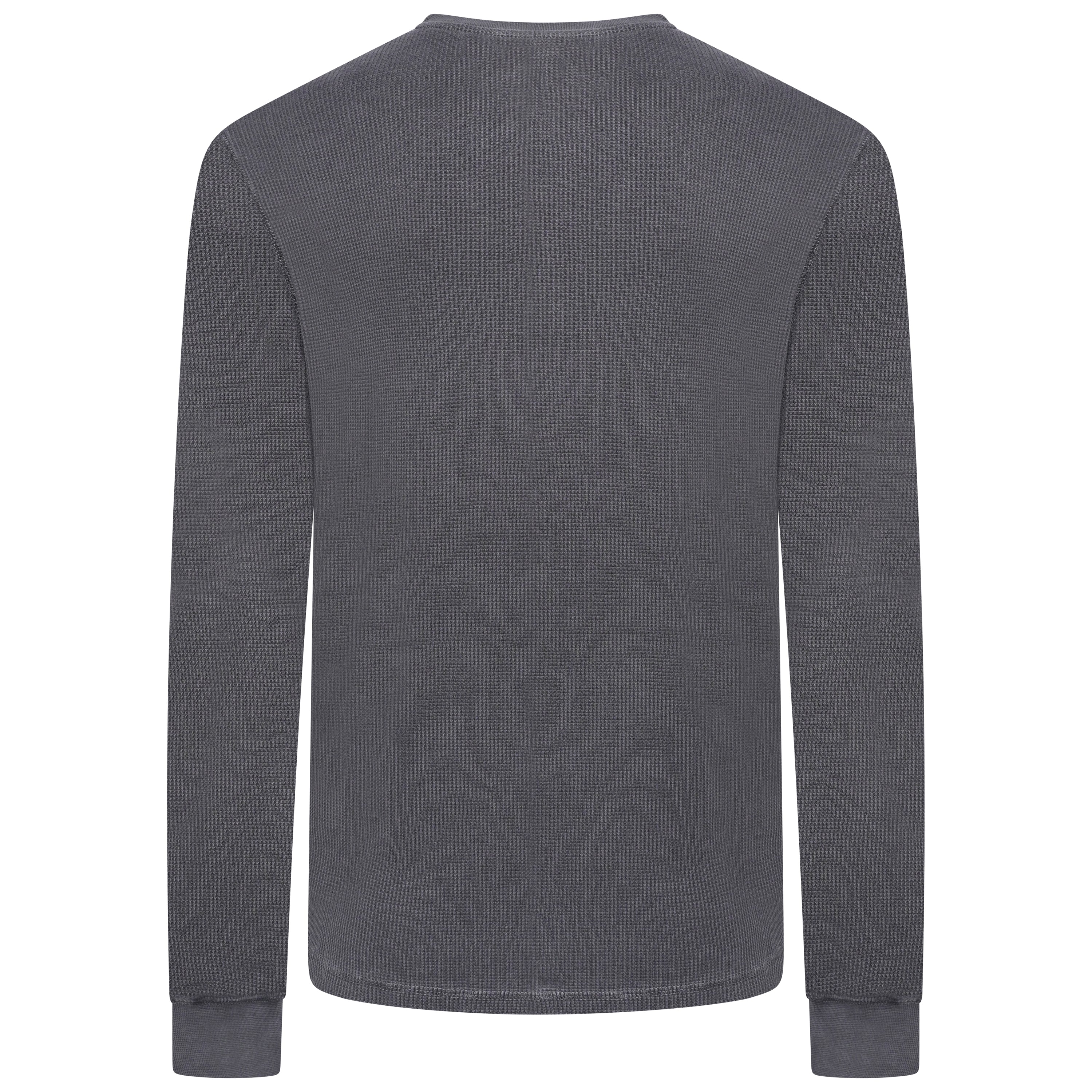 M&S Henley Waffle Long Sleeve Top