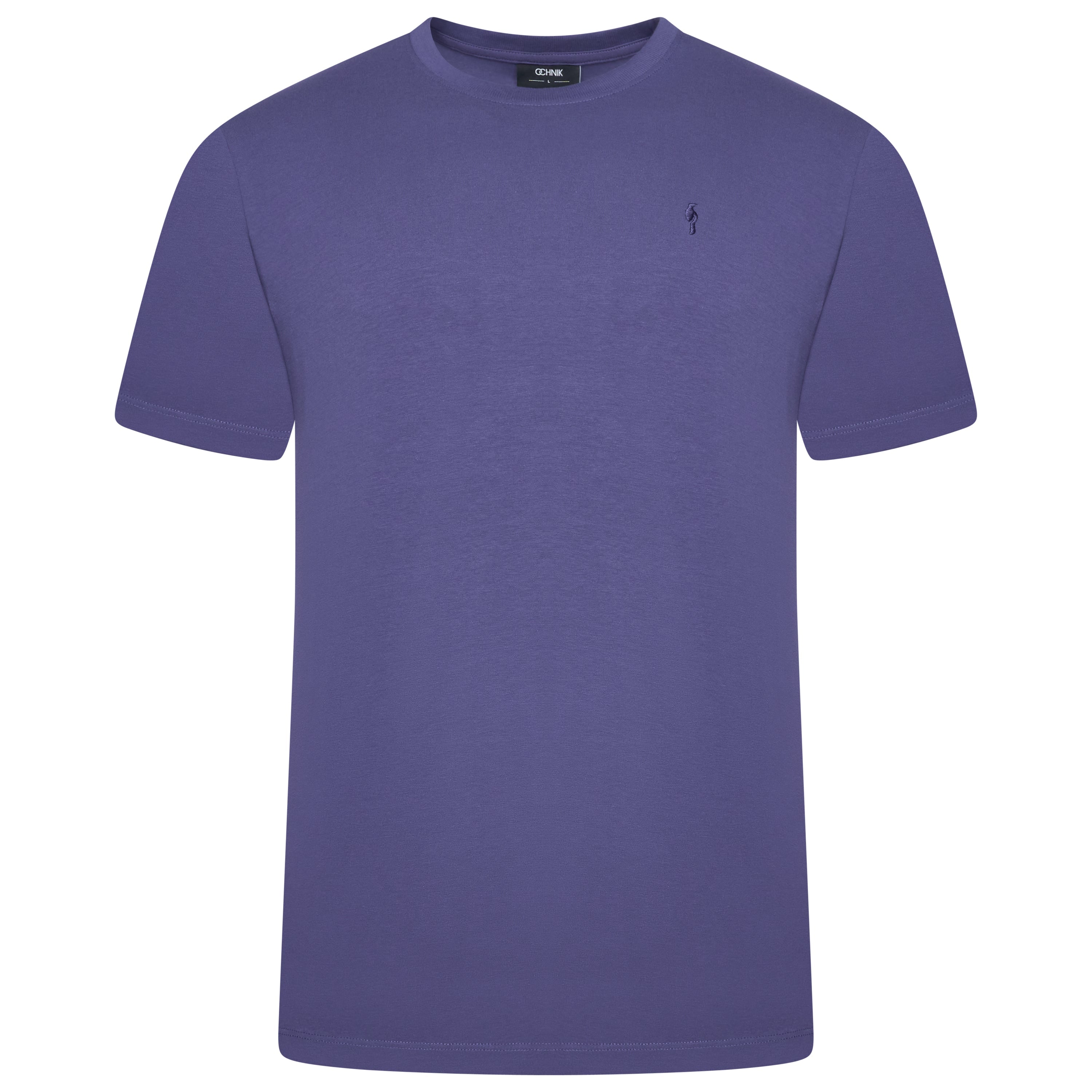 Ochnik Mens Stretch Cotton T-Shirt Crew Neck Logo Tee Regular Fit S-4XL