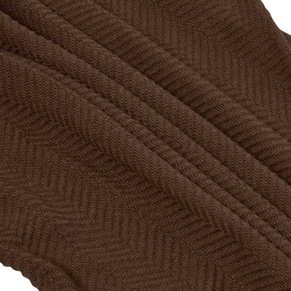 Mens Crew Neck Jumper Chevron Knit Cotton Blend Casual Sweater - QHA UK